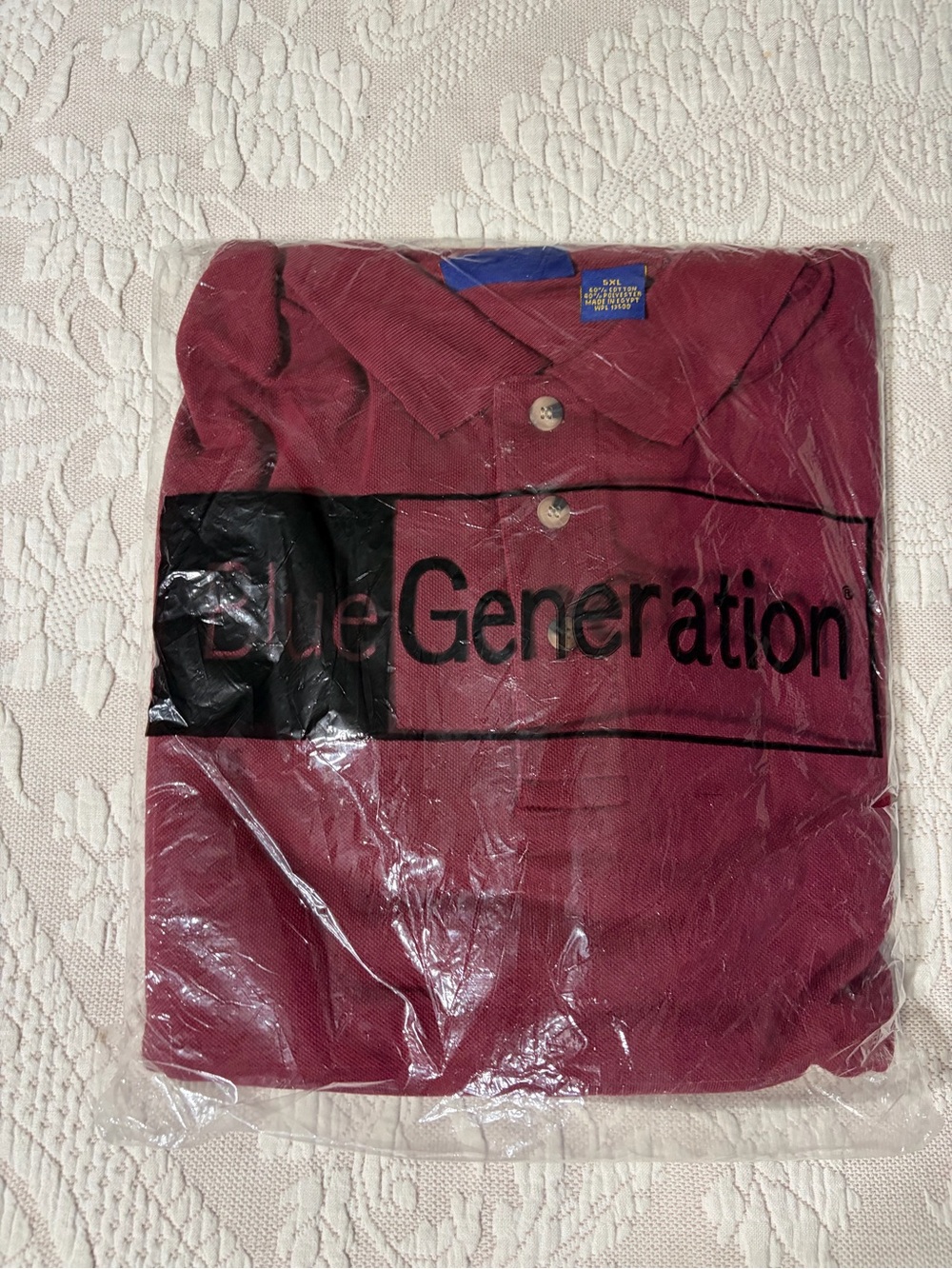 NWT Men’s Burgundy Polo Shirt 5X